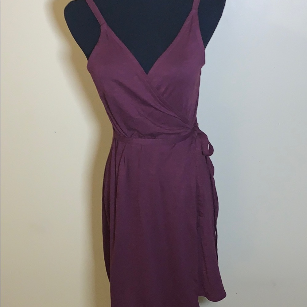 H&M Plum Wrap Midi Dress
